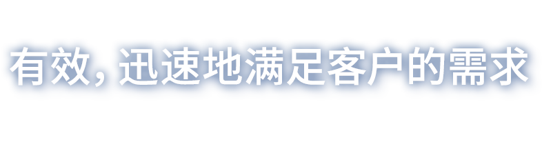 有效，迅速地满足客户的需求